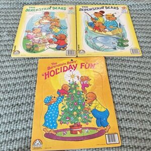 The Berenstain Bears Frame Tray Puzzle Lot‎ Of 3 Vintage 1988 Kids Random House